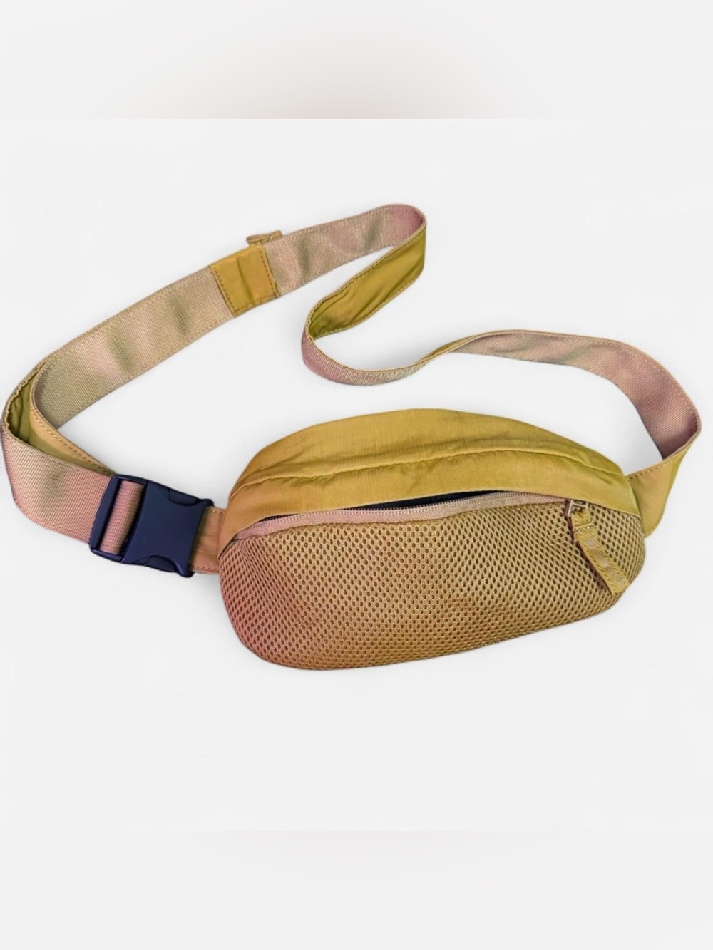 United By Blue Mustard Fanny Pack Crossbody Bag Dual Zip Sustainable Outdoor Tra - Picture 4 of 7
